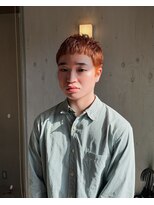 メンズカノエ 松江東津田店(Men’s CANOE) ブリーチ1回で叶う◎オレンジカラー×メンズスタイル