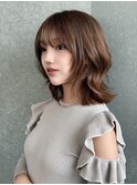 ミディアムヘア/暗めカラー/デザインカラー(新潟/万代)
