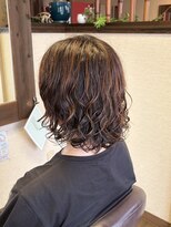 ヘアーズ はれるや(hair's)&nbsp;マッシュパーマミルクティーアッシュ韓国束感ショートカジュアル