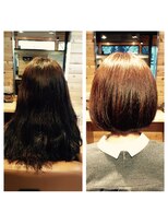 カシュカシュヘア(Cache-Cache hair)&nbsp;ばっさりいきましたよ！ブロー仕上げ（雪降りそうだったから）