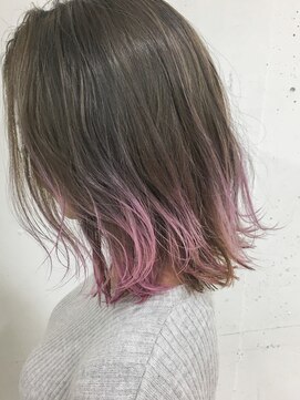 ブルーフェーセス 表参道(blue faces) 『bluefaces』アッシュグレー ピンクグラデーション