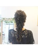 編み下ろしヘア