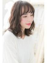 モッズ ヘア 福岡姪浜店(mod's hair)&nbsp;*mod's姪浜*…ボルドーカラー☆くせ毛風セミディa