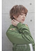 オレンジベージュ×ショート