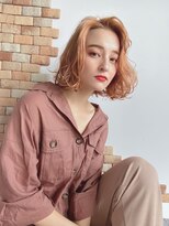 ルービック(Rubik's)&nbsp;カット+ブリーチ+オレンジベージュ外国人風