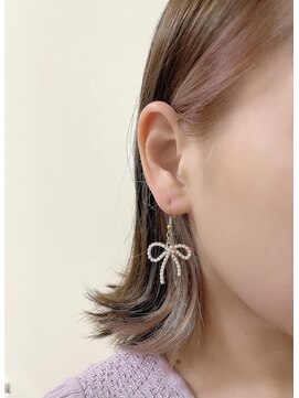 ベルヘアー 長居店(Belle hair) インナーカラー　ピンクベージュ