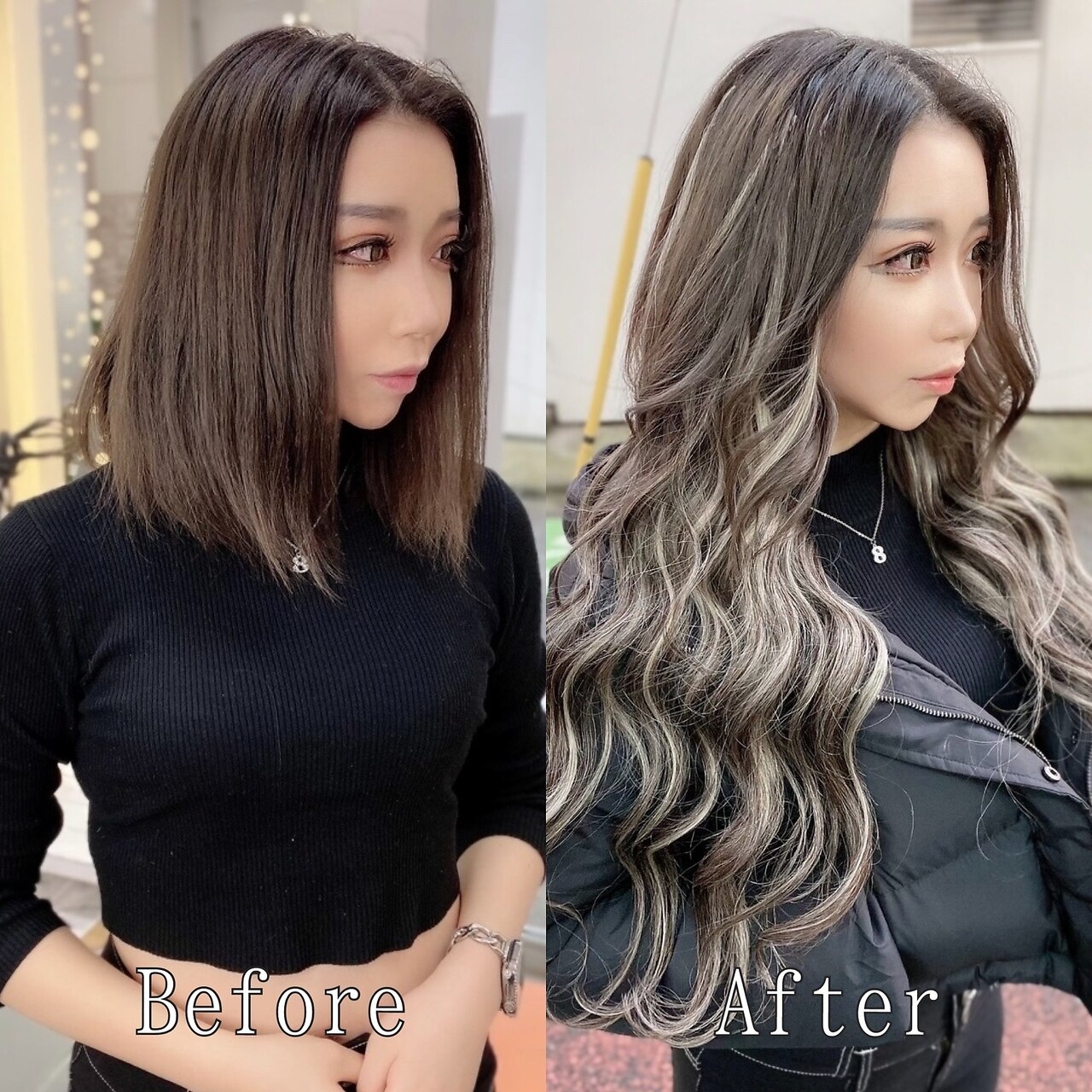 ブラック#シールエクステ#ローライト#ヨシンモリ#シルバー#京都