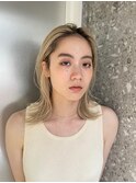 ミルクティーベージュダブルカラーインナーカラーケアブリーチ