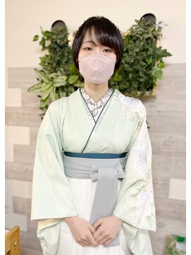 ロカット サロン(Roquat Salon) 袴着付けとボブアレンジ【ヘアセット/立川/立川南/浴衣/袴】