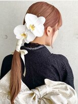 振袖袴成人式 卒業式 ヘアアレンジ 水引き 金箔金粉M0610
