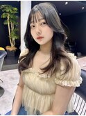巻いても可愛いレイヤーカット 韓国ヘア 顔周り 後毛 東垂水