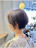 大人可愛いショートボブ髪質改善ハイライトインナーカラー