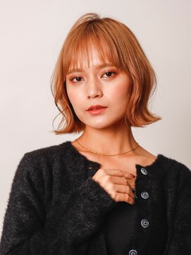 プロデュース 南林間店(Produce) オレンジベージュ外はねボブ