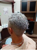 ダークアッシュカルマパーマベリーショート〈理容室〉東浦和
