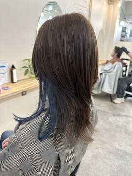 ロア 四条河原町店(LoRE) 20代/30代/40代/ブルー/インナー/レイヤーカット