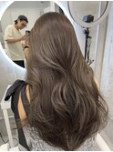 ＊ブリーチなし透明感暗髪ミントベージュグレージュオリーブ