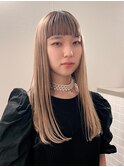 ミディアム　ミルクティーベージュ　ベージュ　ローライト