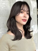 ナチュラルくびれヘアレイヤーカット20代30代40代ボブルフ小顔