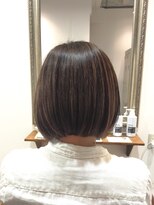 ヘアー グリーン(hair green) 30代40代50代/ミニボブ/白髪ぼかしハイライト/前下がりボブ