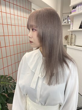 ペレ 渋谷(PELE) イメチェン/ホワイトブロンド/外ハネボブ/ワイドバング/渋谷