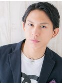 黒髪センターパートビジネススマートマッシュY北浦和