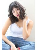 【Blanc】大人ボブ＿ウェーブボブ＿パーマ＿暗髪