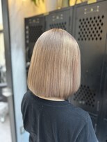 ヴァイス 渋谷店(VAICE)&nbsp;ハイトーンカラー/ボブ/ミルクティーベージュ