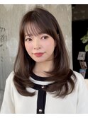 ミディアムレイヤーカット/くびれヘア/大人可愛い/20代30代40代