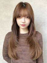 メゾンドイギー(MAISON de IGGY)&nbsp;大人ガーリー似合わせカットレイヤー透明感ベージュブラウン