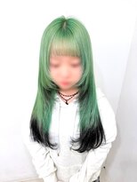 アース 市ヶ谷店(HAIR&MAKE EARTH)&nbsp;10代20代◎グリーンブラックエンドカラーグラデ