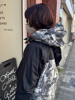 ヒントステーション(HINTSTATION)&nbsp;〈浅草 半個室〉レッドブラウン×ミニボブパーマ