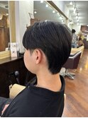 センターパート　ショートネープ　佐世保
