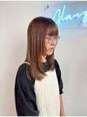 GLANZ_黒髪/小顔/オリーブグレー/ココアベージュ
