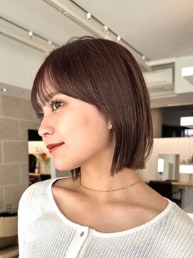 サンド ミュウ 横浜店(sand mieu) 楽に可愛く◎/巻ける地毛風縮毛矯正×ボブ×ベージュ