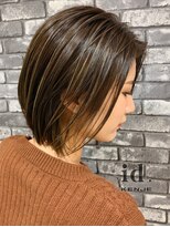 アイディー バイ ケンジ(id. by KENJE) レイヤーボブ×ハイライトオンアッシュ
