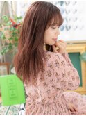 ピンクブラウン抜け感外人風カラーロングb川口20代30代40代