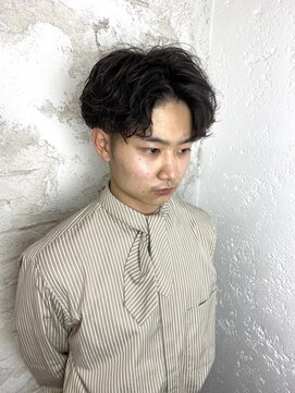 プライズ アイリス 池袋東口店(prize Iris) ブラックバンチセンターパート/束感/黒髪/池袋