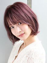 アース 綱島店(HAIR&MAKE EARTH) 大人可愛い暖色系ハイトーンカラー【プラム】