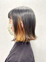エクラヘア(ECLAT HAIR) オレンジ系インナーカラー