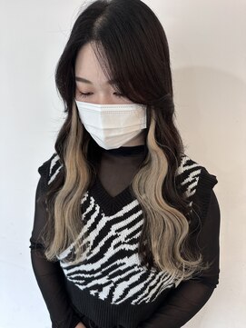 ヴァンクラウドコウベ(VENT CLOUD KOBE) 【プルエクステ☆インナーカラー】ホワイトブロンドカラー