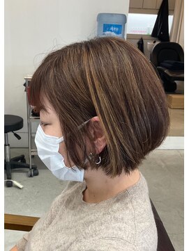 オンカラー(ON.COLOR) 大人グレージュハイライトショート