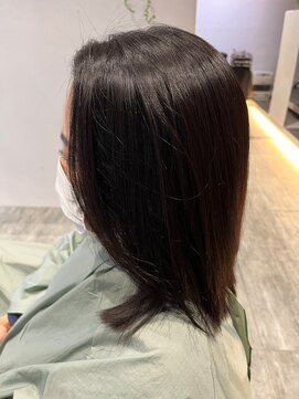 クレヨン ケース(Crayon case) 天使のわっかブラックミディアムストレートサラツヤ髪