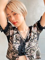 スティーロ 渋谷(Steelo)&nbsp;Steelo  大人丸みショート×くすみハイベージュ