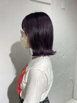 へアメイクワンプラス 四日市(HAIR MAKE ONEplus)&nbsp;ダークラベンダー/ブリーチあり/外ハネボブ髪質改善