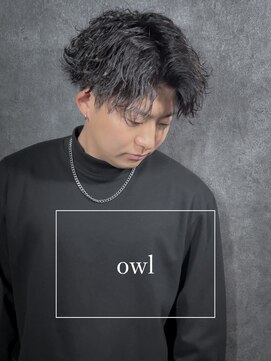 アウル 心斎橋(owl) 波巻き×ツイストスパイラル×刈り上げマッシュ×黒髪