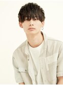 黒髪/グレーベージュ/レイヤーロング/前髪パーマ[新宿駅]