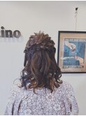 【ヘアセット】ハーフアップ　ヘアアレンジ