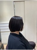 ショートボブ/質感再整カラー