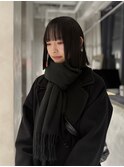 【代官山】透明感ブラックカラー切りっぱなしボブ