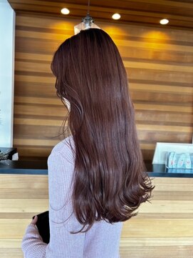 ビーグレイス ナチュラルチェリーピンク×20代大人っぽいゆる巻き